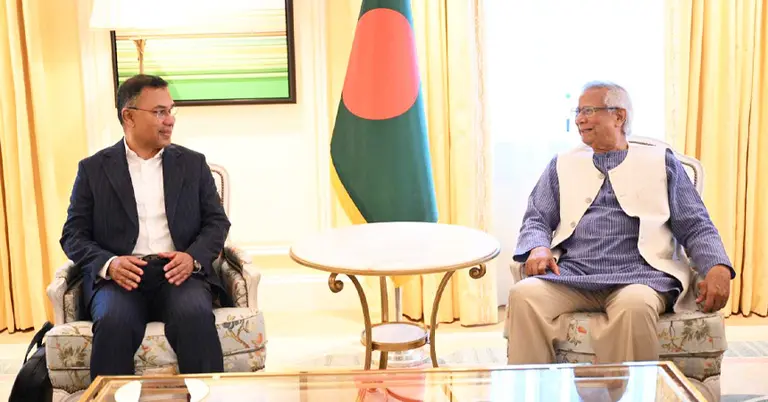 লন্ডনে ড. ইউনূসের সঙ্গে তারেক রহমানের বৈঠক চলছে